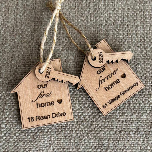 New home customizable wooden ornament gift - bonosensu
