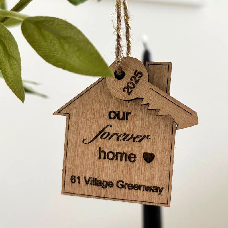 New home customizable wooden ornament gift