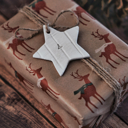 Star Ornament With Initial, Personalized - bonosensu