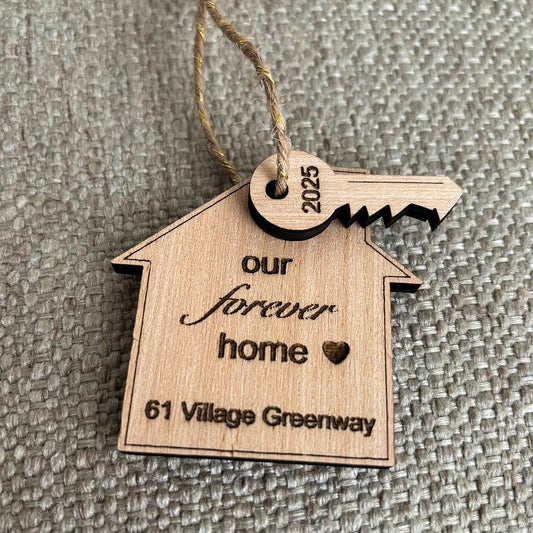 New home customizable wooden ornament gift - bonosensu