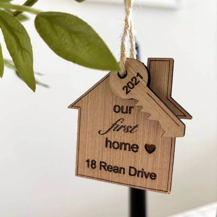 New home customizable wooden ornament gift - bonosensu
