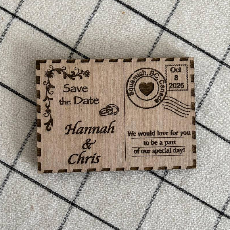 "Save the Date Postcard" magnet wedding invitation - bonosensu