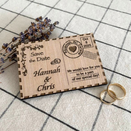 "Save the Date Postcard" magnet wedding invitation - bonosensu
