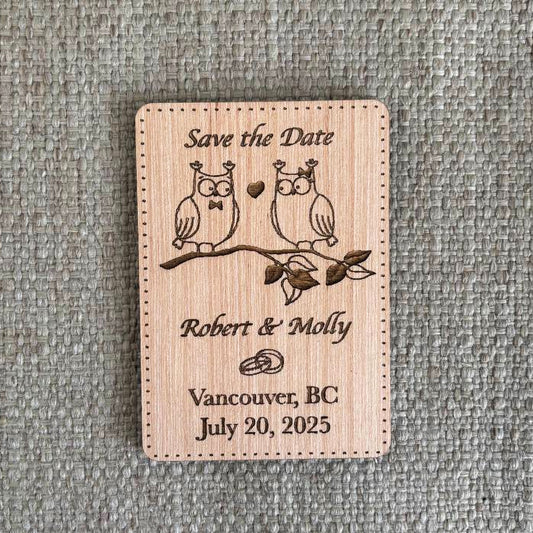 "Save the Date Birds" magnet wedding invitation - bonosensu