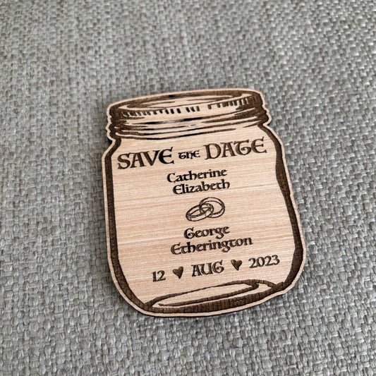 "Save the Date Jar" magnet wedding invitation - bonosensu