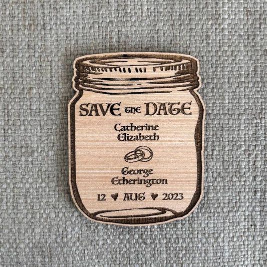"Save the Date Jar" magnet wedding invitation - bonosensu