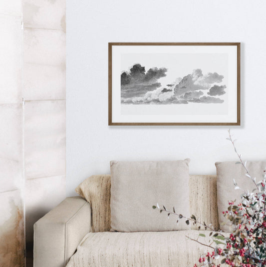Black and White Cloud Printable Poster - bonosensu