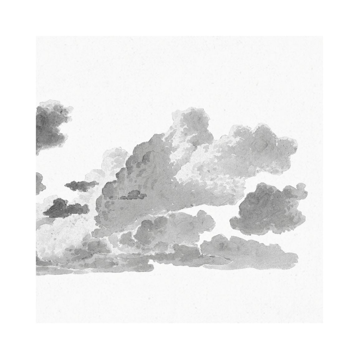 Black and White Cloud Printable Poster - bonosensu