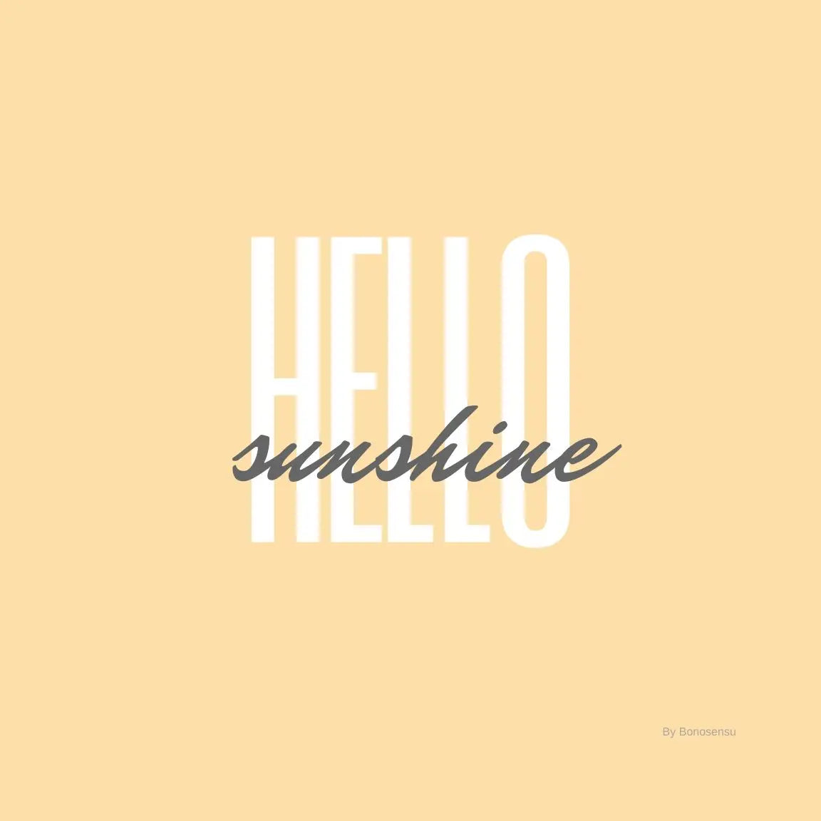 Hello Sunshine Printable Poster - bonosensu