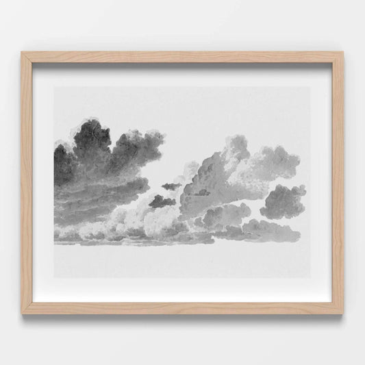 Black and White Cloud Printable Poster - bonosensu