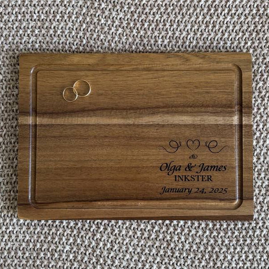 Wedding engraved cheese board - bonosensu