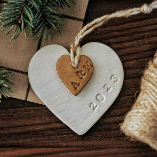 Heart Ornament for Couples, Personalized - bonosensu