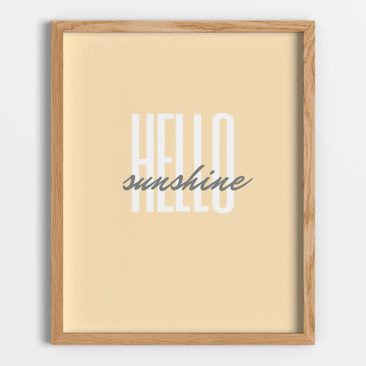 Hello Sunshine Printable Poster - bonosensu