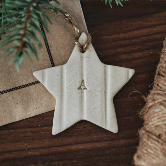 Star Ornament With Initial, Personalized - bonosensu
