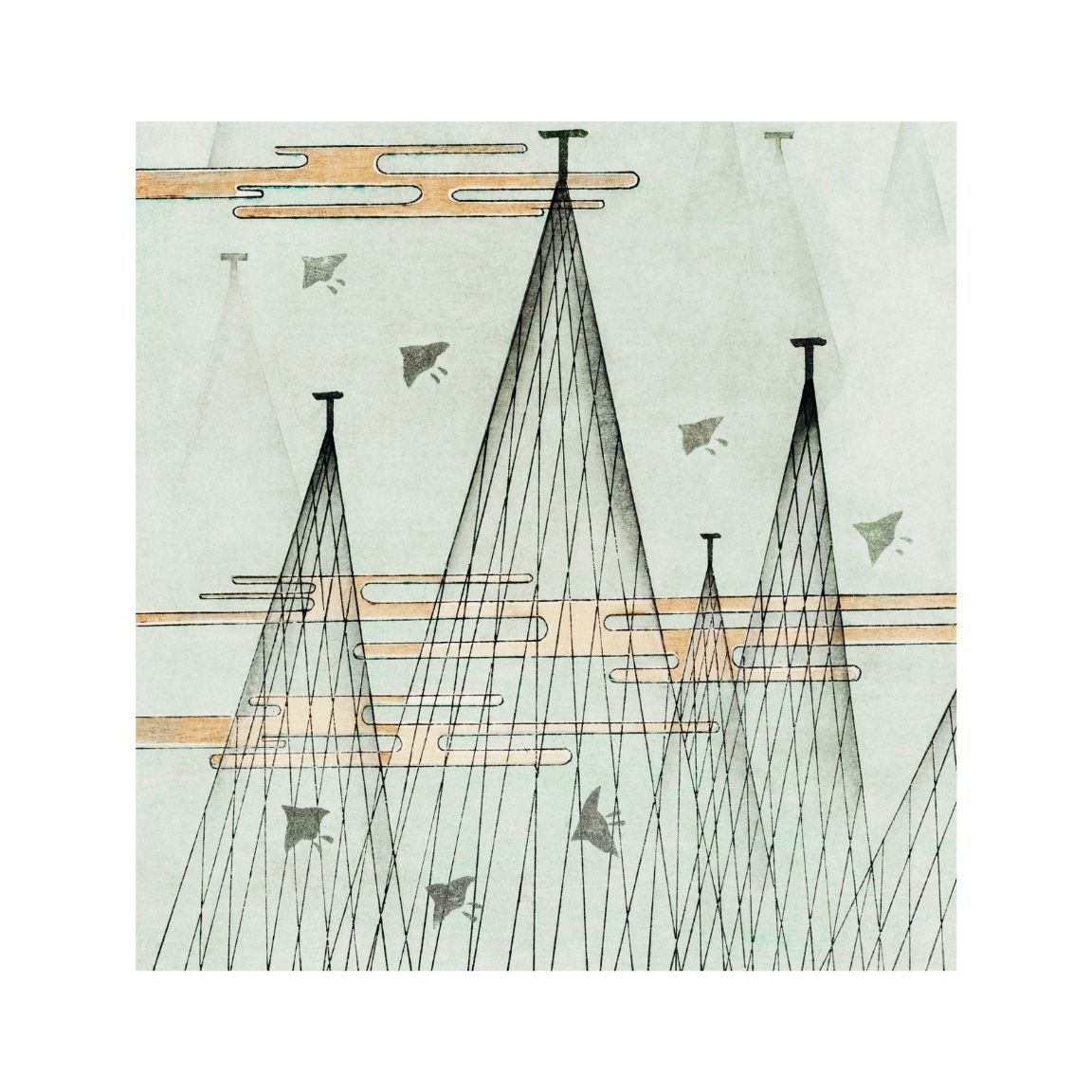 Skyscape With Birds Printable Poster - bonosensu